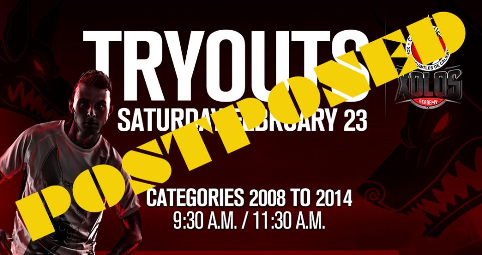 TRYOUTS MARCH 2, 2019